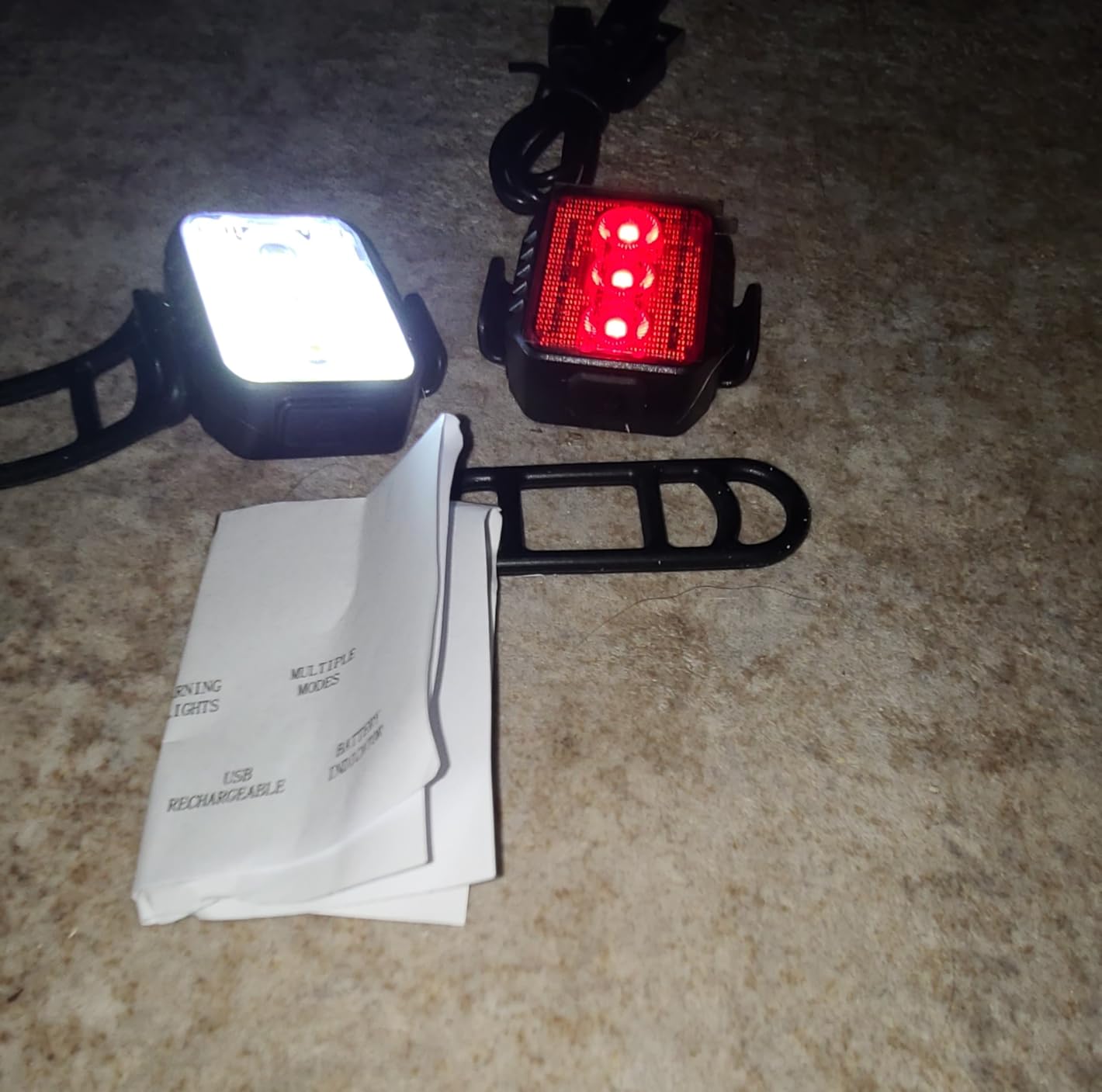 Bright Bike Lights Set for Night Riding, 9+9 Modes Rechargeable eBike Lights Front and Back, Waterproof Bicycle Lights, Bike Headlight and Tail Light Set for MTB, Off-Road & City Riding customer photo 1