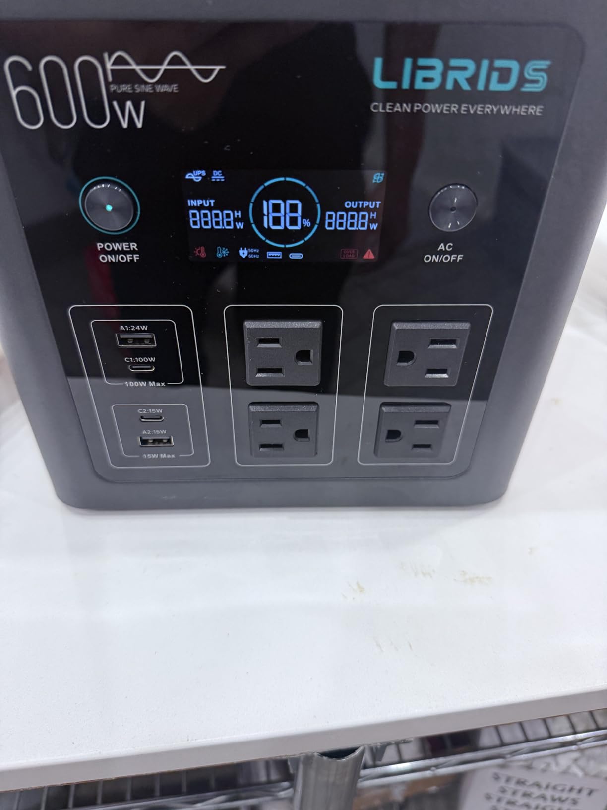 LIBRIDS Portable Power Station 640Wh, 1200W Surge, Solar Generator 4 AC | Backup LiFePO4 Battery, 1.5Hr Charge, 10ms UPS, 8 Ports, Pure Sine Wave Metal Design for RV Camping, Home Backup & Emergency customer photo 1