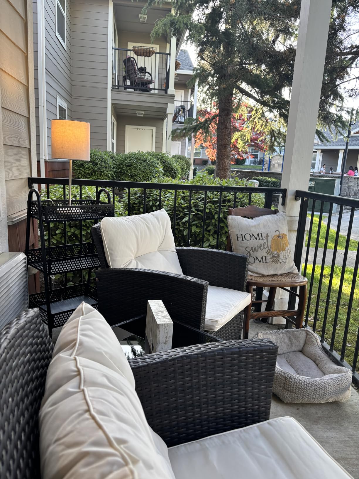Shintenchi 3 Pieces Patio Furniture Set, PE Rattan Wicker 3 Pcs Patio Set, Outdoor Furniture Set with Two Outdoor Chairs and Table, Conversation Set for Garden, Poolside, Balcony, and Porch (Beige) customer photo 2
