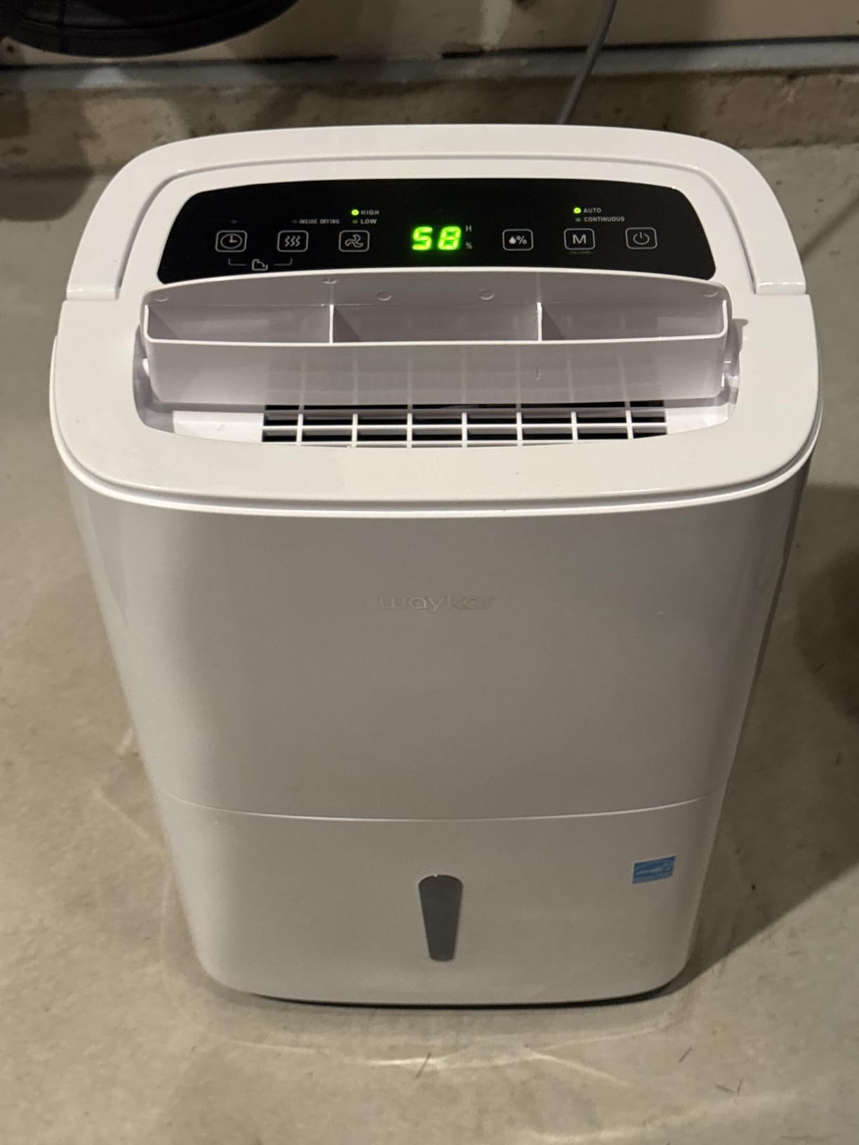 Waykar 2,000 Sq. Ft. 34 Pints 2025 Most Efficient Energy Star Dehumidifier for Basement & Home with Auto or Manual Drainage, Ultra Quiet 33dB, 0.62-Gallon Water Tank customer photo 1