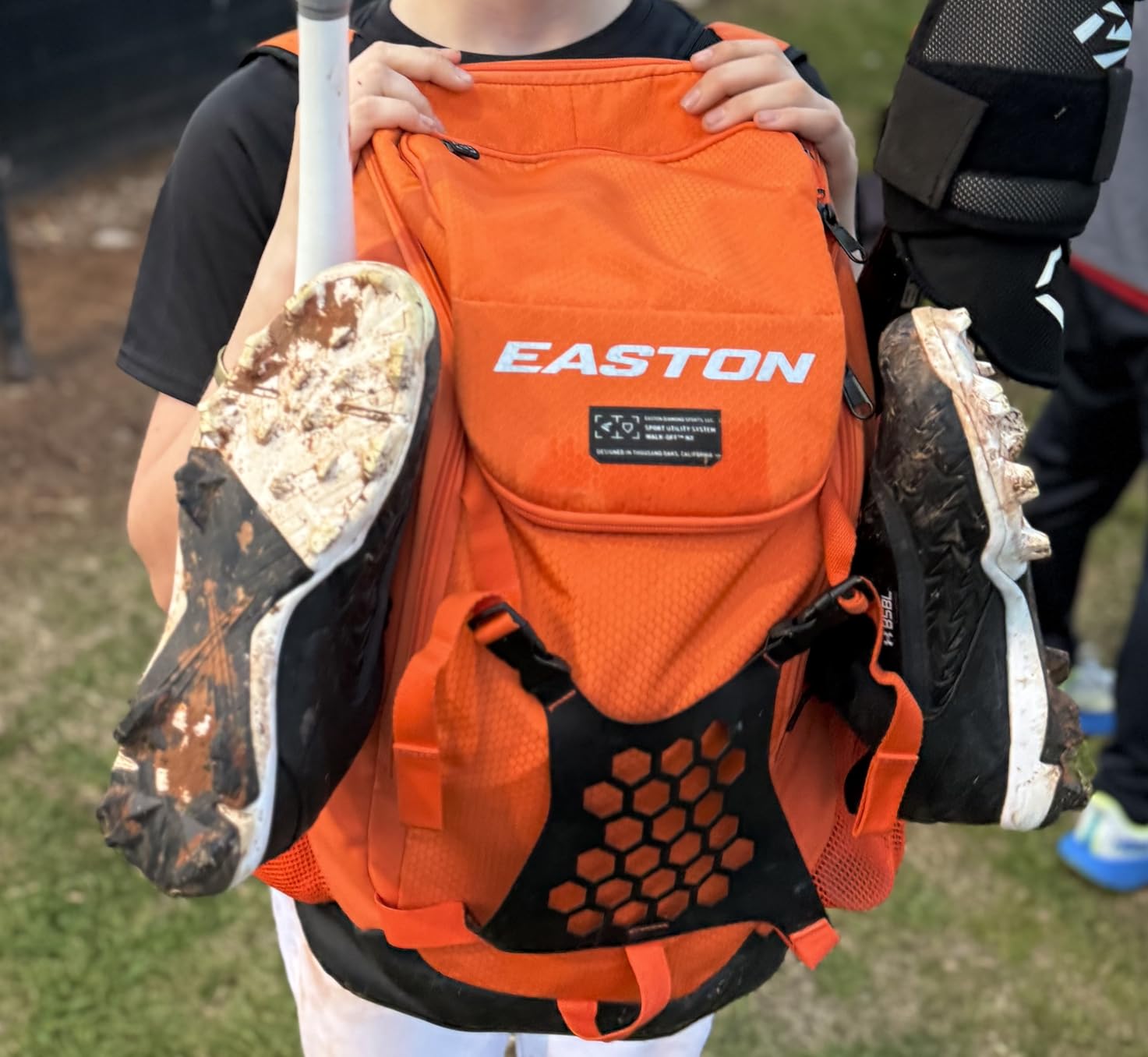 Easton unisex-adult Walk-Off NX Backpack Equipment Bag | Baseball & Fastpitch Softball | Team Logo Panel | Multiple Colors customer photo 1