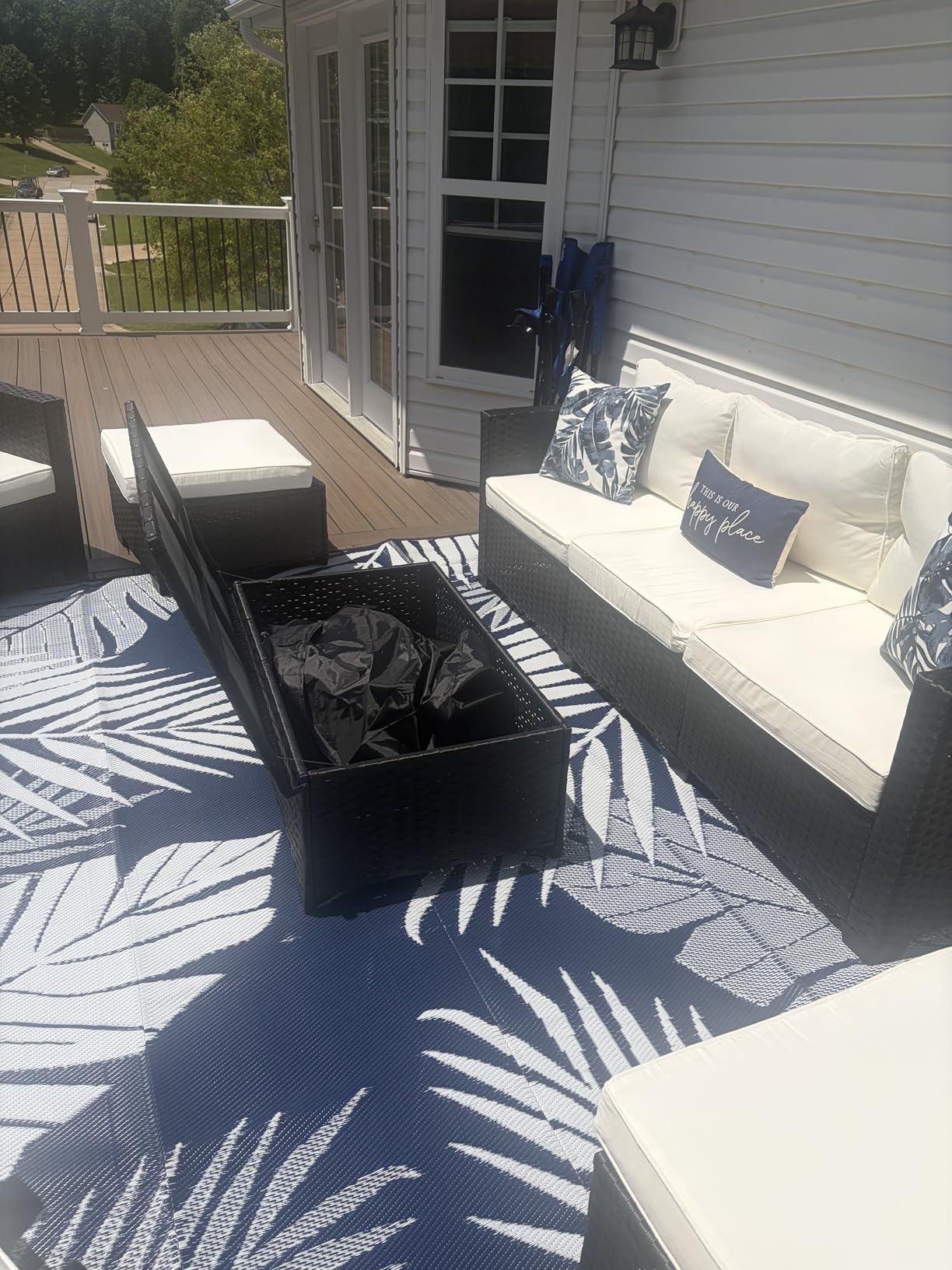 Aoxun 8 Piece Outdoor Patio Furniture Set 7 Seats, Outdoor Sectional with Thick Waterproof Cushions, Patio Conversation Sets for Garden, Backyard, Porch, Balcony, Deck, Black & Beige customer photo 1