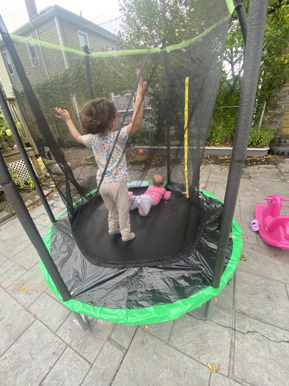 AOTOB 12 FT/14 FT Rectangle Trampoline - Perfect Outdoor Trampolines for Kids - Gymnastics Style Trampoline with Enclosure & Ladder, Max Load 440 lbs customer photo 2
