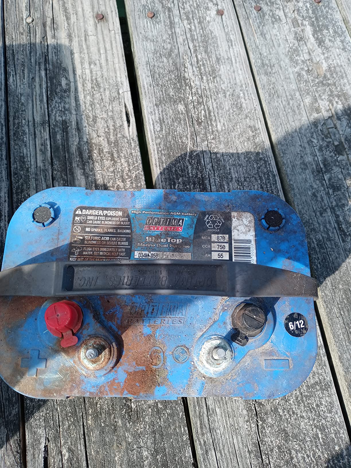 OPTIMA Batteries High Performance 34M BLUETOP Sealed AGM Starting Battery | Boat and RV Starting Battery, 800 CCA, Dual Terminal, Maintenance Free, Versatile Mounting customer photo 2