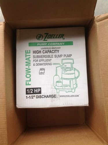 Zoeller M98 Flow-Mate Sump Pump - 1/2 HP - Cast Iron - LED Power Plug - High Flow - Vortex Impeller - Stainless Steel Hardware - Factory Tested and Float Operated - Submersible Sump Pump - 115V customer photo 2