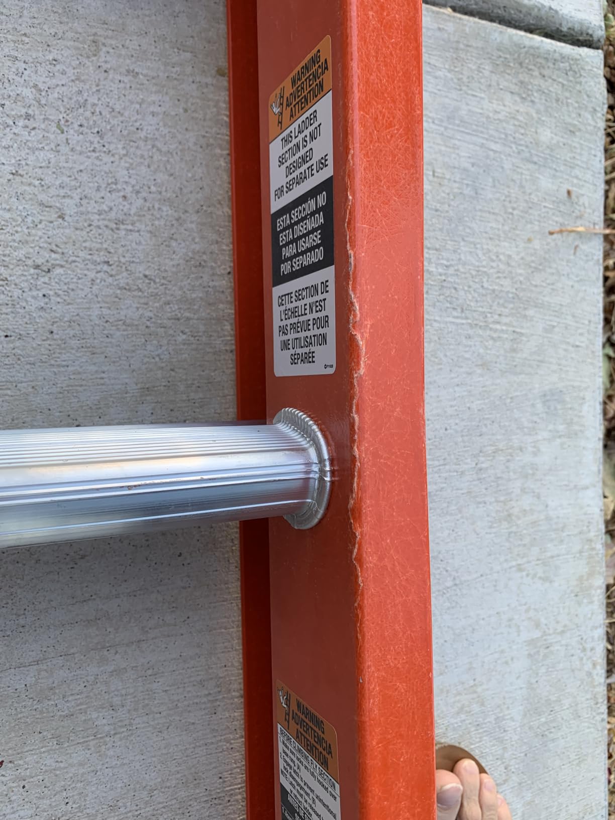 Louisville Ladder 24-foot Fiberglass Extension Ladder, 300-Pound Load Capacity, Type IA, FE3224 customer photo 1