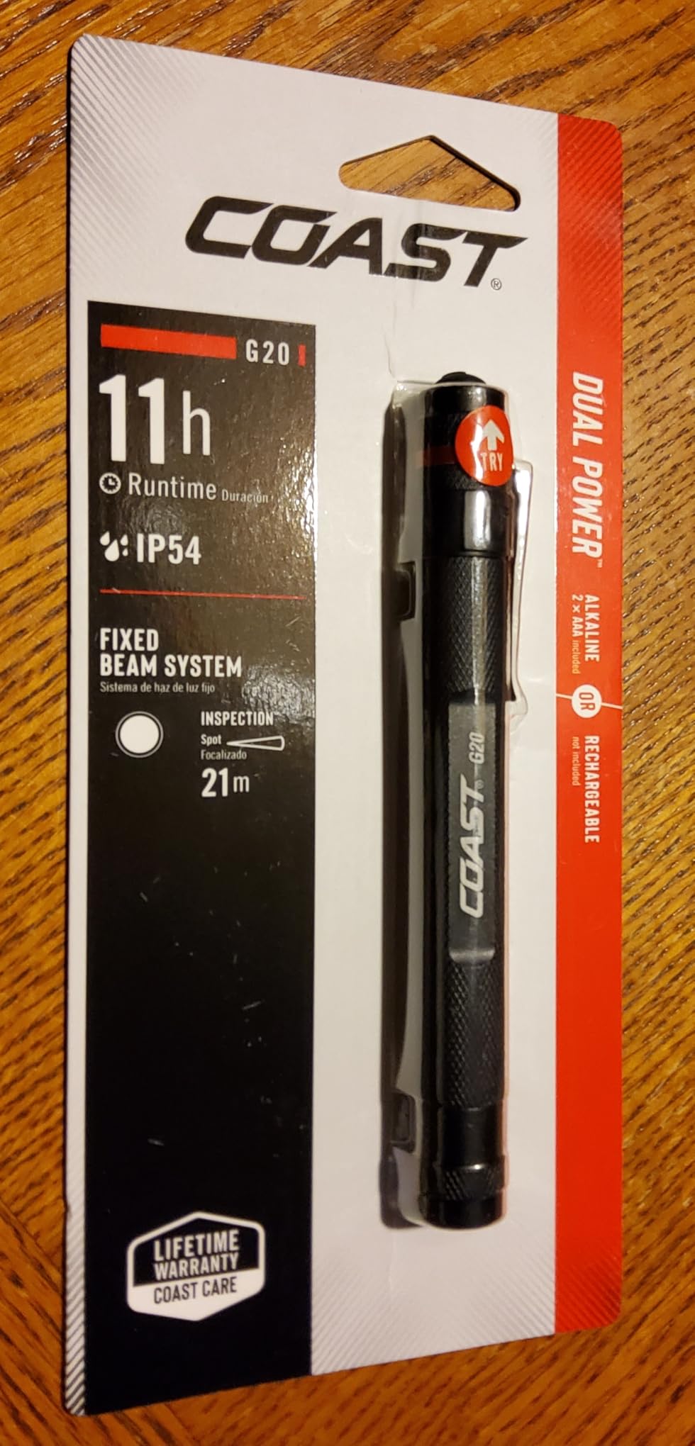 COAST G20 Inspection Beam LED Penlight with Adjustable Pocket Clip and Consistent Edge-To-Edge Brightness, Black, 54 lumens, 1 Pack customer photo 2