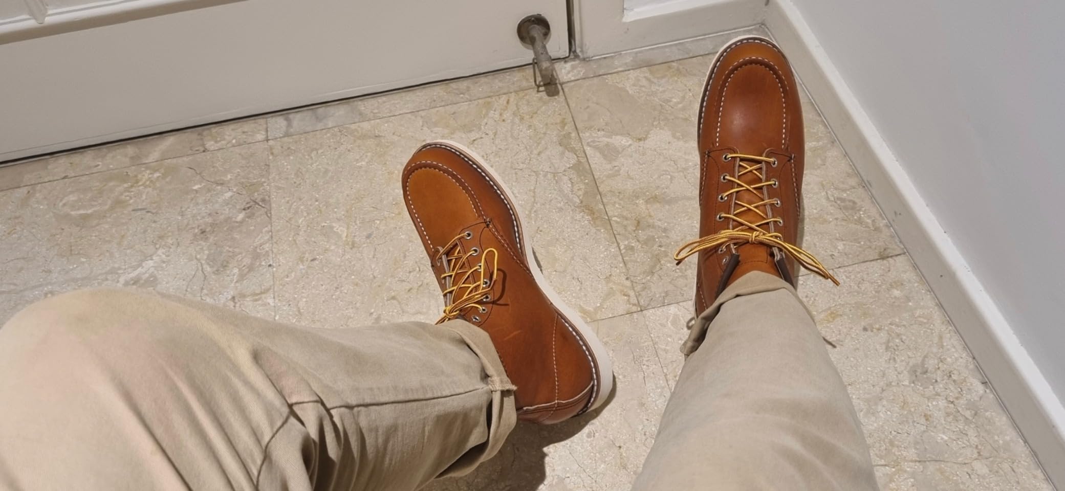 Red Wing Shoes Heritage Classic Moc Men's 6-Inch Boot, Full Grain Oiled and Waxed Leather, Traction Tred Wedge Sole customer photo 2