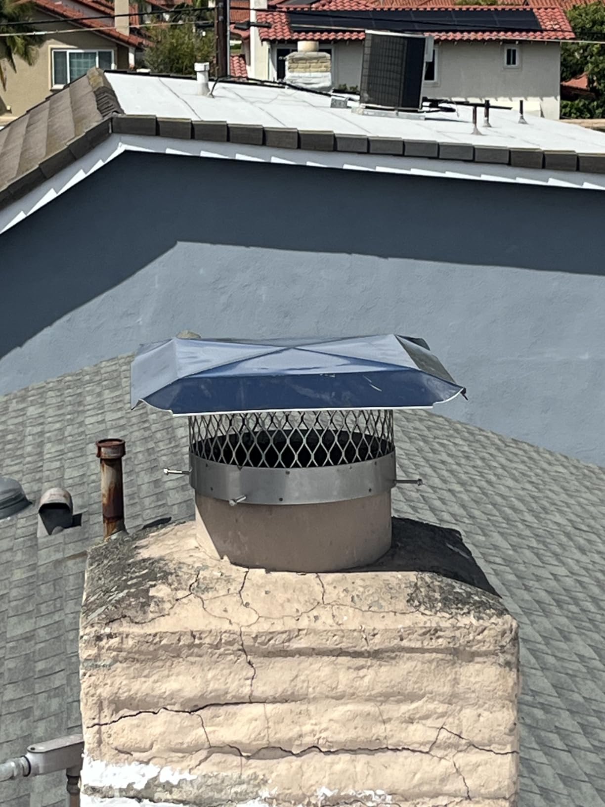 Draft King SS14U Round Bolt On Stainless Steel Single Flue Chimney Cap, 14