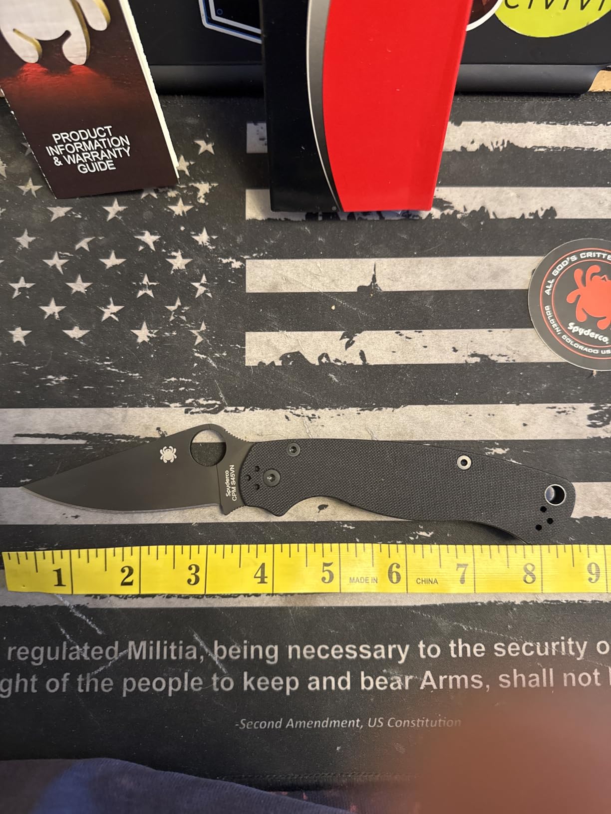 Spyderco Para Military 2 Folding Pocket Knife - 3.45