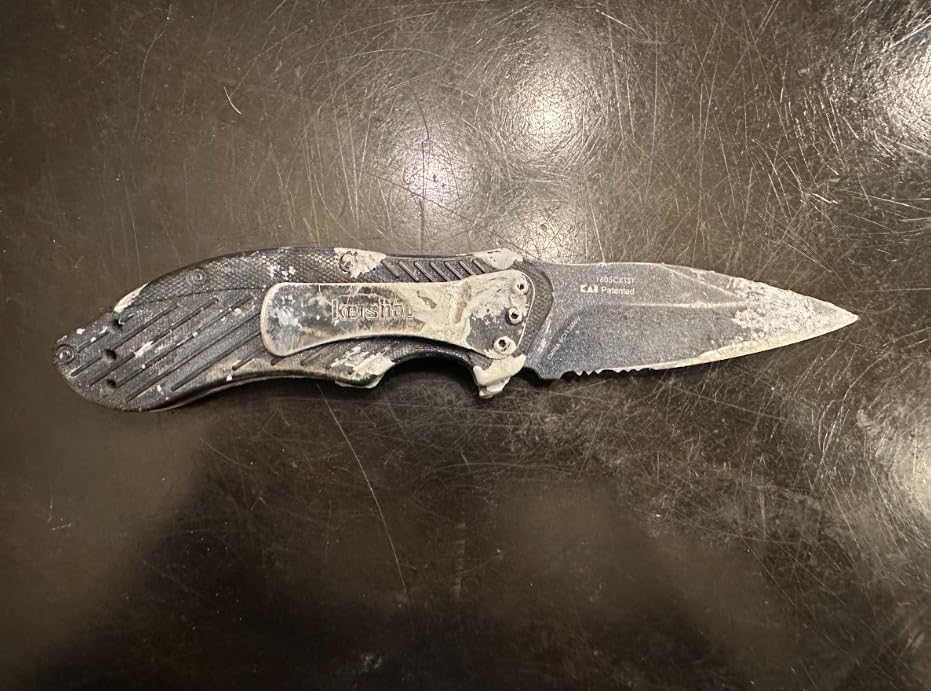 Kershaw Clash Pocket Knife, 3.1 Inch Drop Point Partially Serrated Blade customer photo 2