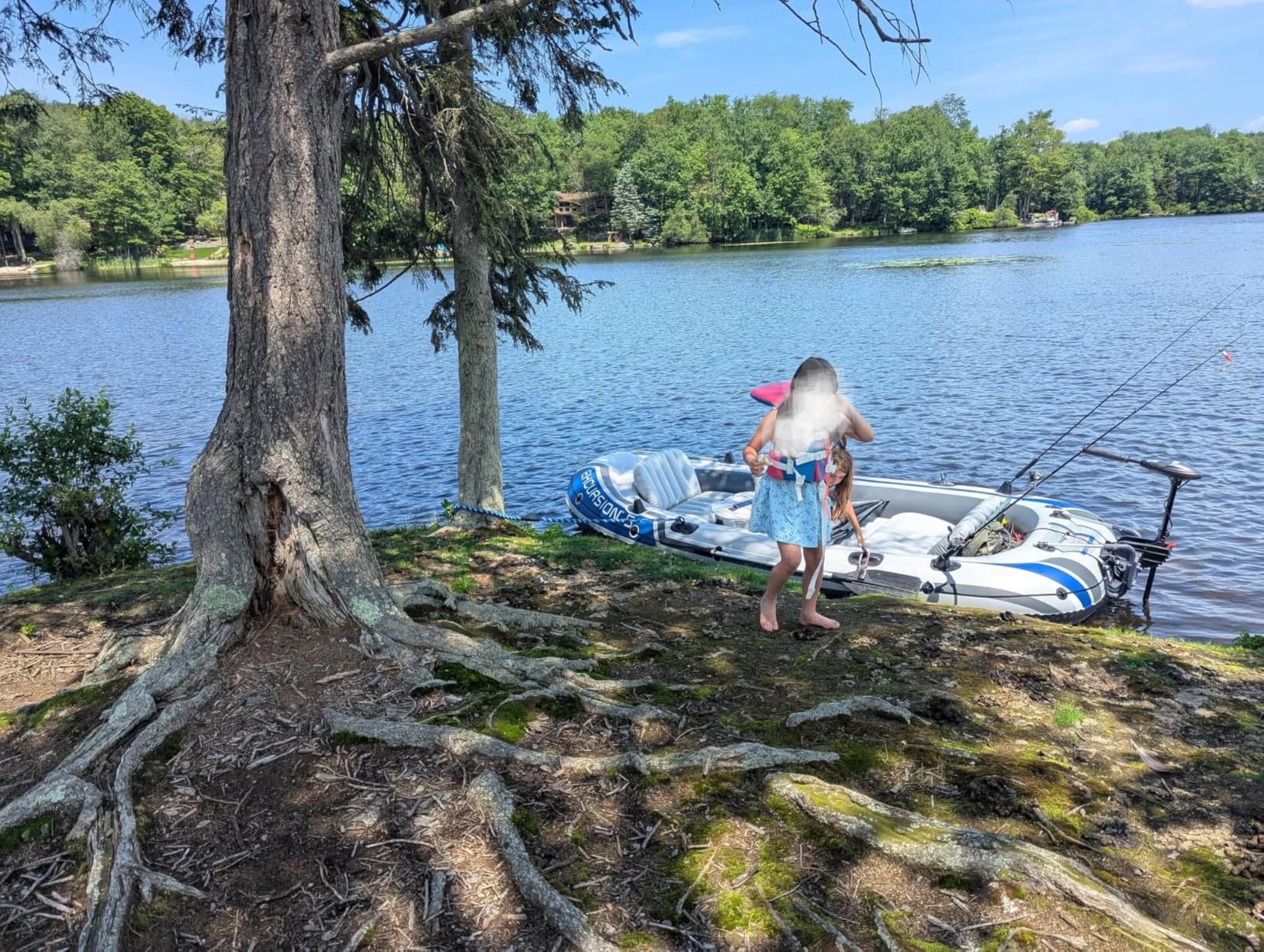 INTEX Transom Electric Trolling Motor for Inflatable Boat, 40lb Thrust | 68631E - Includes 12V Battery Cables & Adjustable Mounting Bracket customer photo 2