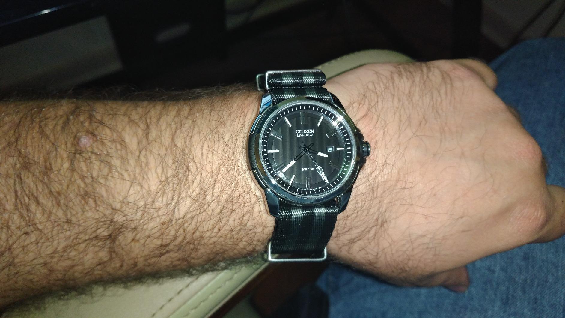 Citizen Eco-Drive Weekender Mens Watch, Stainless Steel with Polyurethane Strap customer photo 1