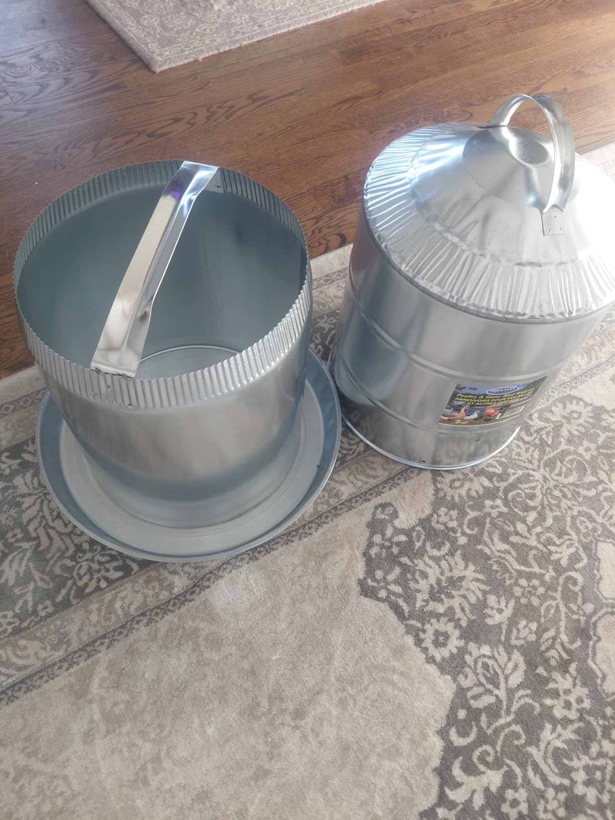 FARM-TUFF Galvanized Poultry Waterer, 3 Gallon Capacity, Double-Wall Poultry Fountain with Cone Top customer photo 2