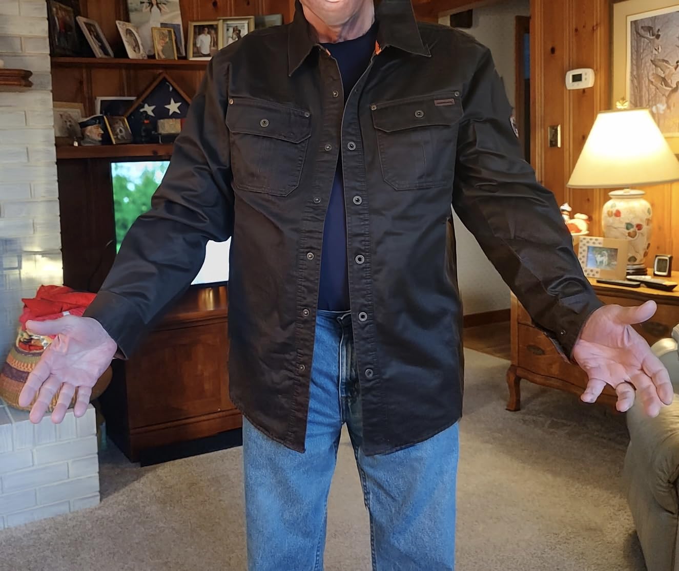 Legendary Whitetails Mens Flannel Lined Waxed Cotton Shirt Jacket customer photo 1
