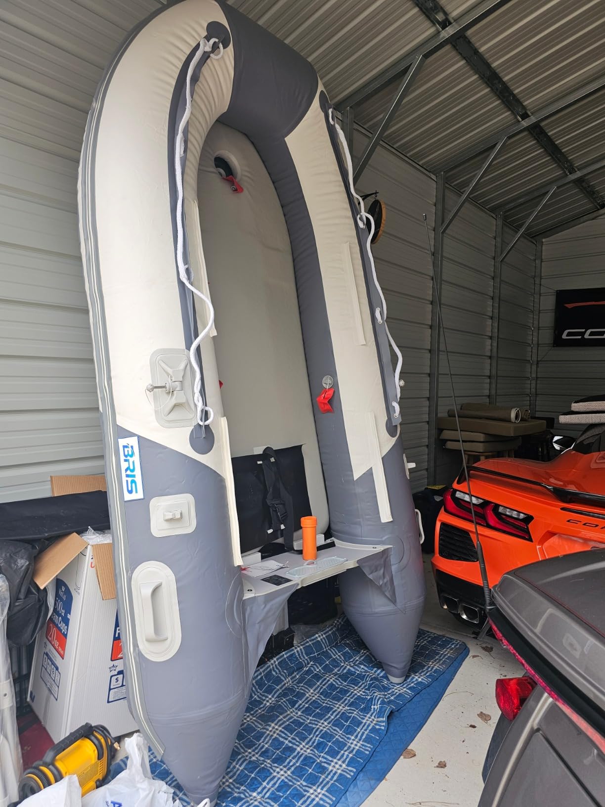 BRIS 9.8 ft Inflatable Boat Inflatable Dinghy Yacht Tender Raft with Air-Deck Floor customer photo 2