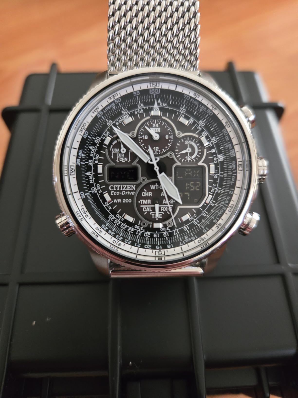 Citizen Men's Promaster Navihawk A-T Eco-Drive Pilot Watch, Atomic Timekeeping, Chronograph customer photo 1