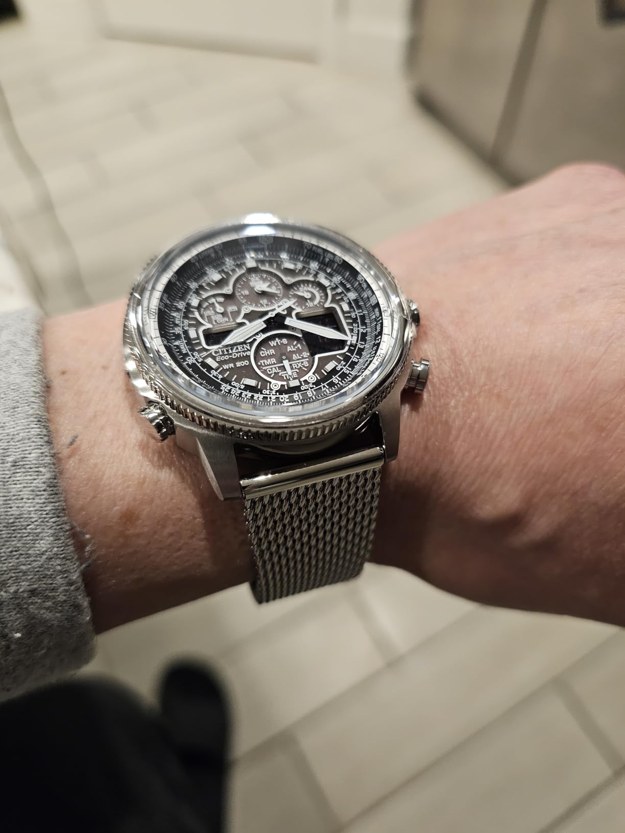 Citizen Men's Promaster Navihawk A-T Eco-Drive Pilot Watch, Atomic Timekeeping, Chronograph customer photo 2