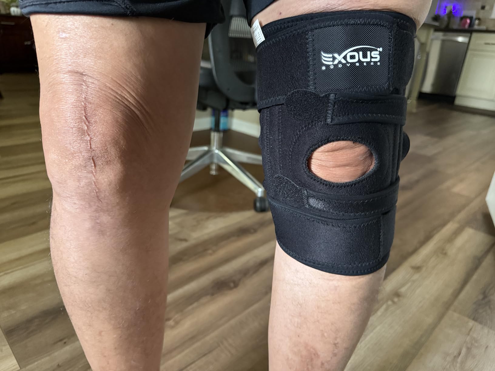 Knee Brace for Women & Men, Knee Support for Men - Patented 4-Way Adjustable Wraparound Support, Dual Side Stabilizer for Patella Stability customer photo 2