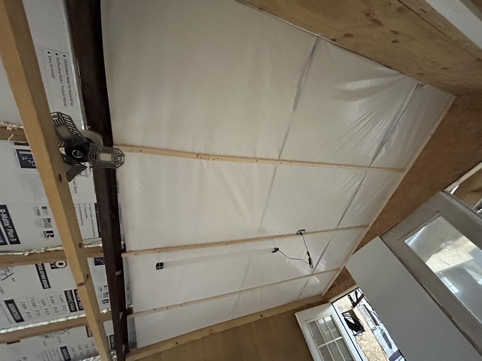 1000sqft (4ft Wide) US Energy Products: Commercial Grade Solid White Foil Non Perforated No Tear Heavy Duty Scrim Radiant Barrier Reflective Insulation Vapor Barrier Roof Attic House Wrap customer photo 2