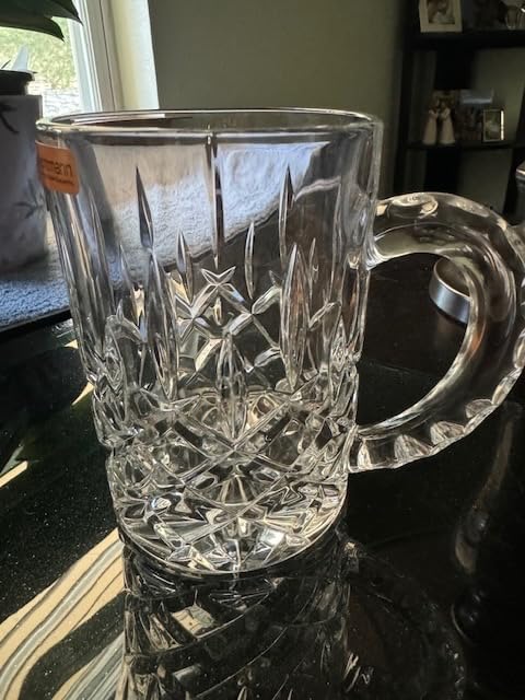 Nachtmann Noblesse Collection Beer Mug with Handle - 21.2oz Clear Crystal Glass | Elegant Big Drinking Cup for Beer Lovers, Home Bar Accessories | Dishwasher Safe customer photo 1