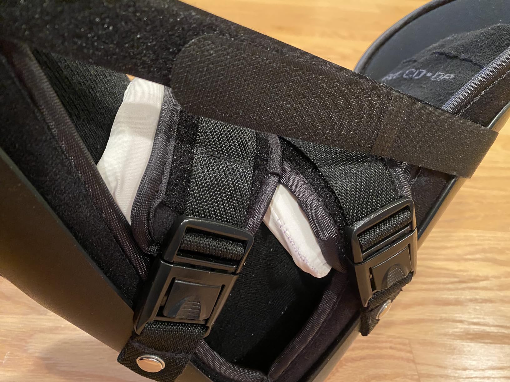 BraceAbility Sleeping Stretch Boot - Plantar Fasciitis Night Foot Splint Adjustable Achilles Tendonitis Brace for Fascia, Tendon and Calf Stretching, Heel and Bone Spur, Arch Pain Treatment (Medium) customer photo 2
