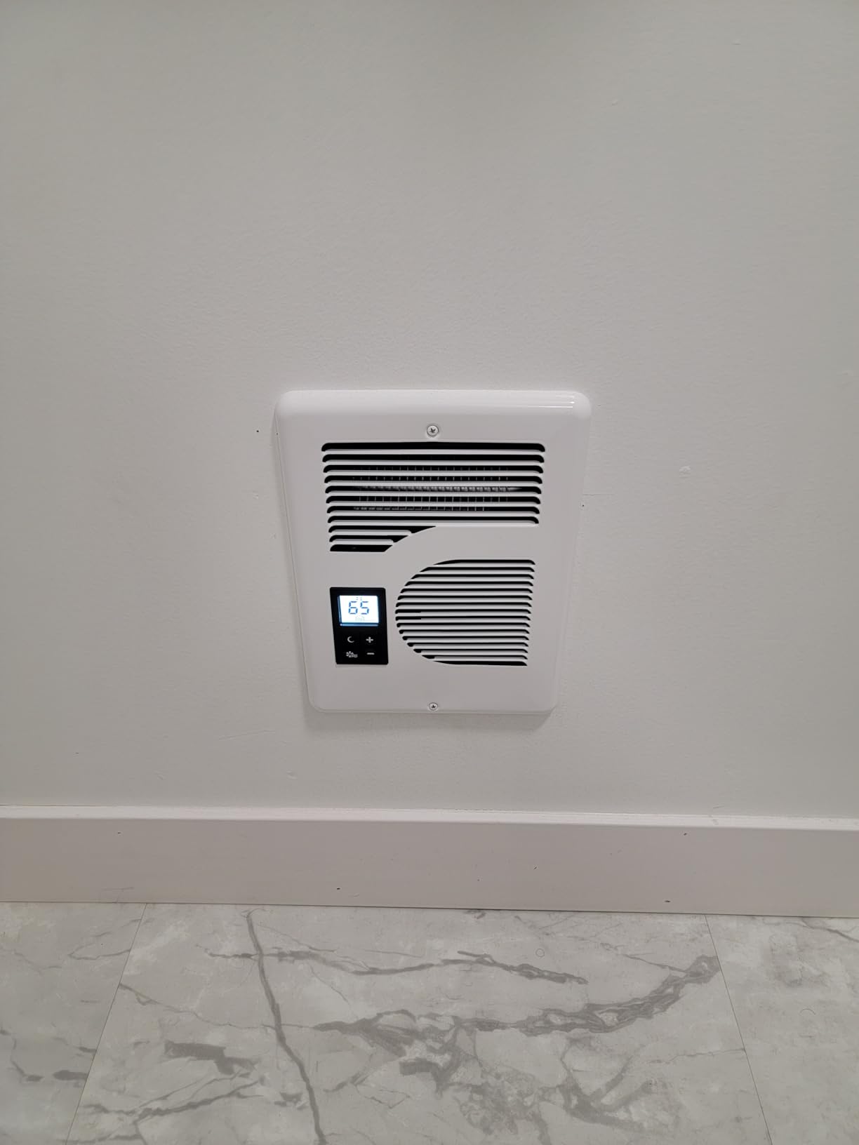 Cadet Energy Plus Wall Heater Complete Unit With Built-in Digital Thermostat (Model: CEC163TW, Part: 65215), 5460/5120/3410 BTU, 240/208/120 Volt, 1600/1500/1000 Watt, White customer photo 2