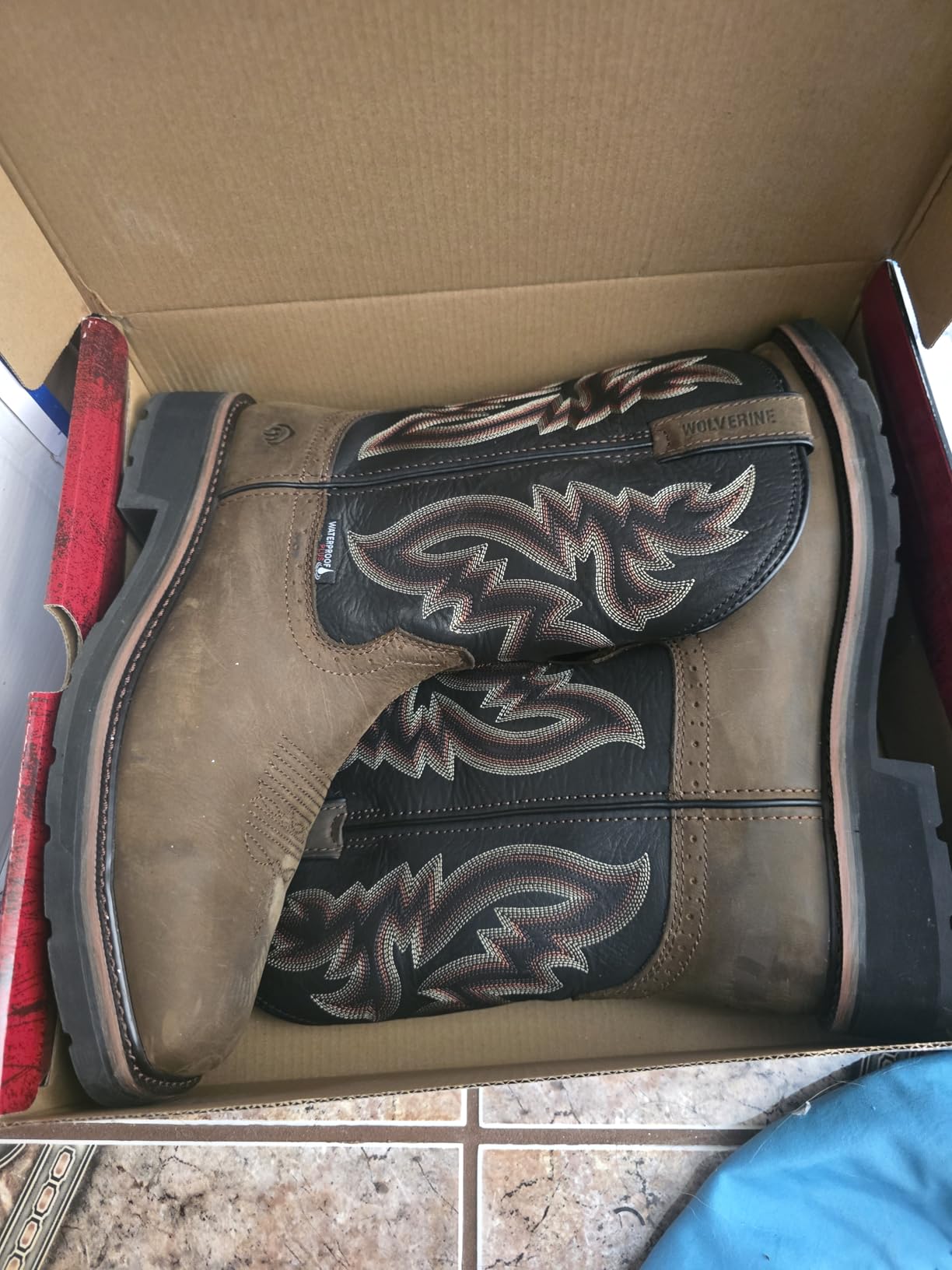 WOLVERINE Men's Rancher Waterproof Steeltoe Square Toe 10in Wellington Work Boot customer photo 1