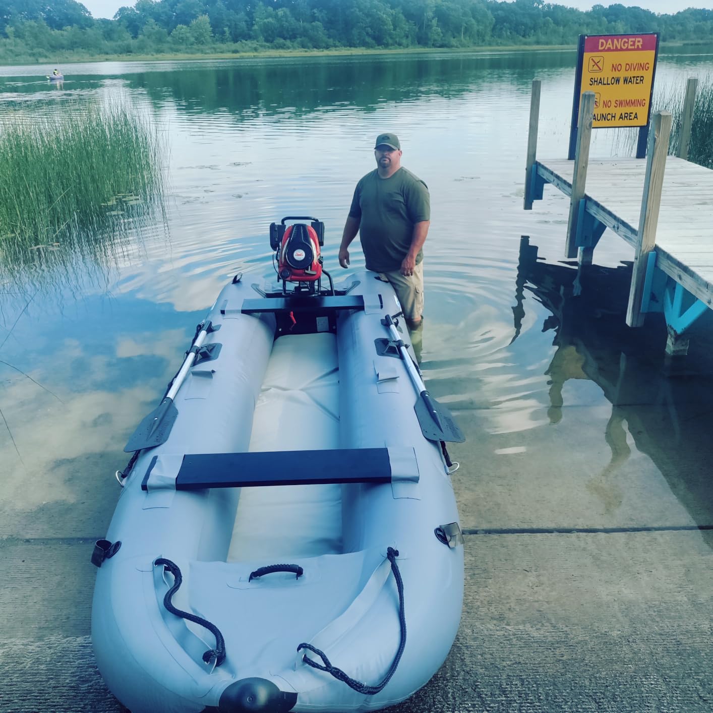 BRIS 14.1ft Inflatable Boat 3 Person Kayak Canoe customer photo 1