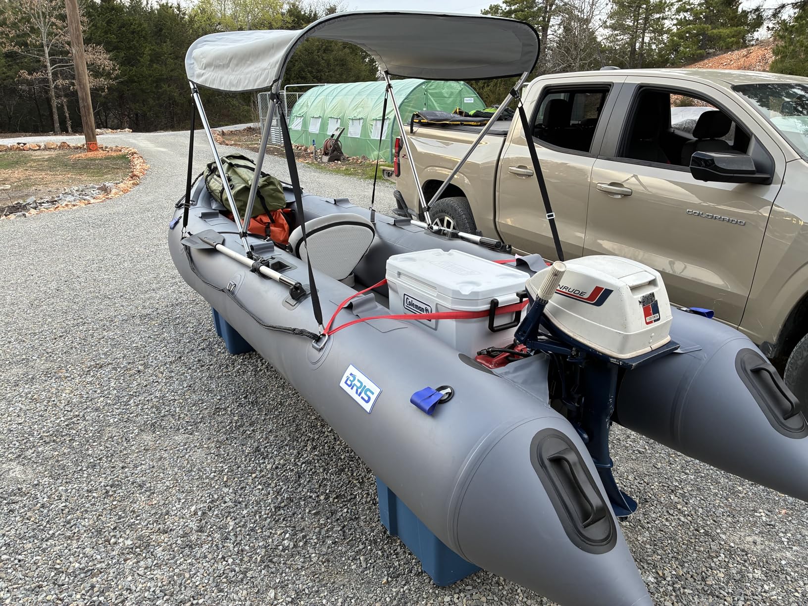 BRIS 14.1ft Inflatable Boat 3 Person Kayak Canoe customer photo 2