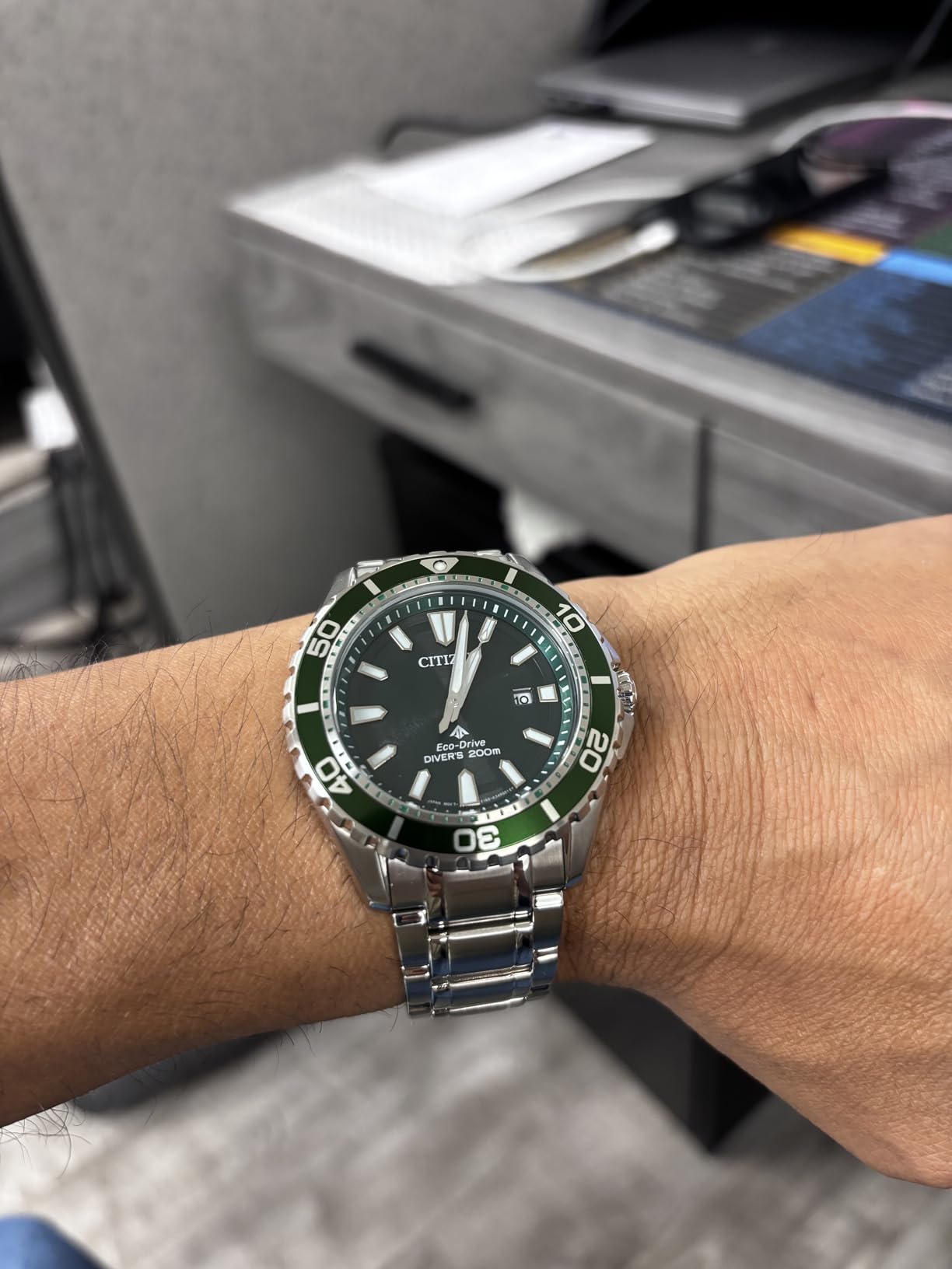 Citizen Men's Promaster Sea Eco-Drive Stainless Steel Watch, 3-Hand Date, One-Way Rotating Bezel, ISO Compliant, Luminous Hands and Markers customer photo 2