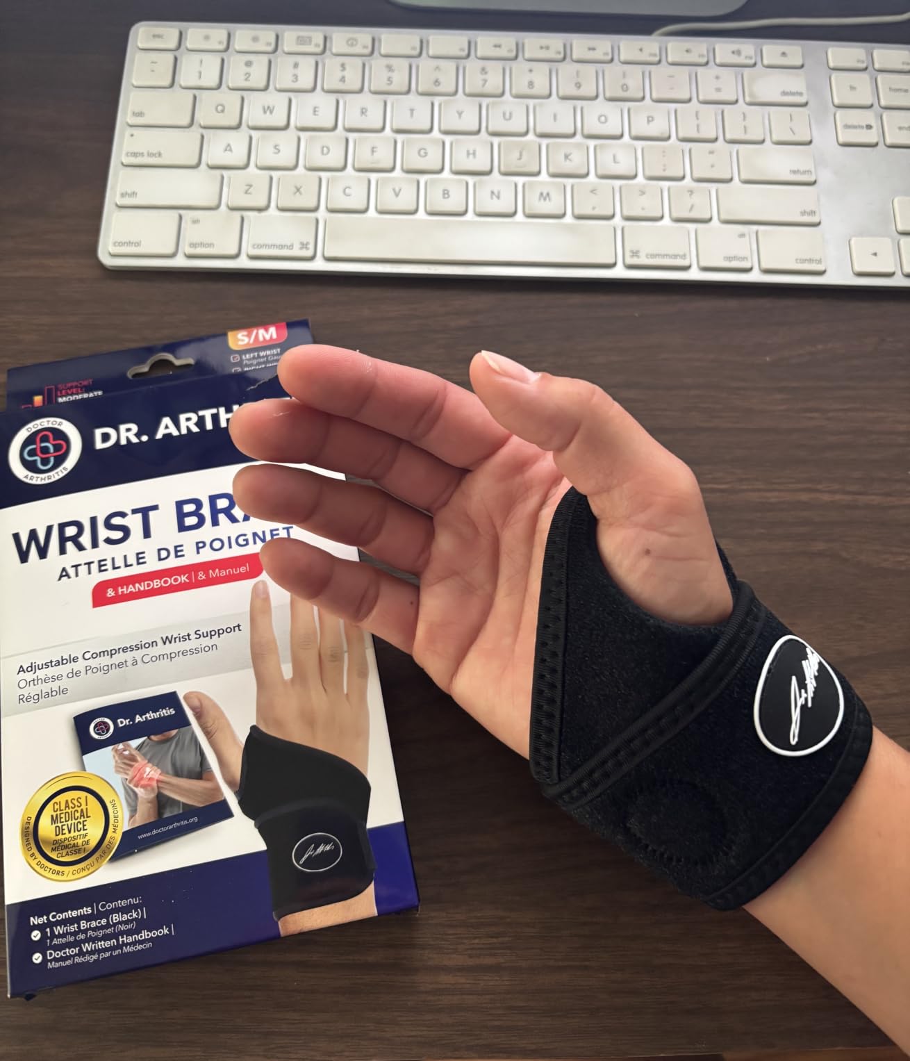 Doctor Developed Wrist Brace, Wrist Wraps for Carpal Tunnel Arthritis, Tendonitis, Hand Support, Ideal for Fitness, Weightlifting - Handbook Included customer photo 1