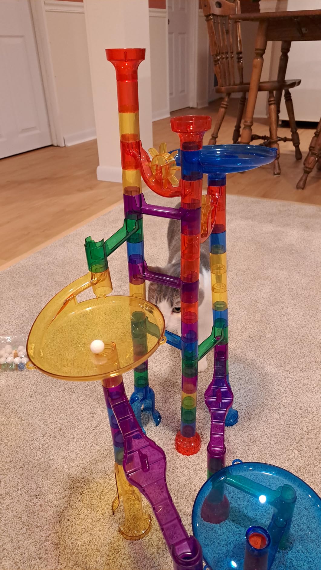 Magicfly Marble Run, 127 Pcs Marble Runs for Kids, Glass Marbles for Kids customer photo 2