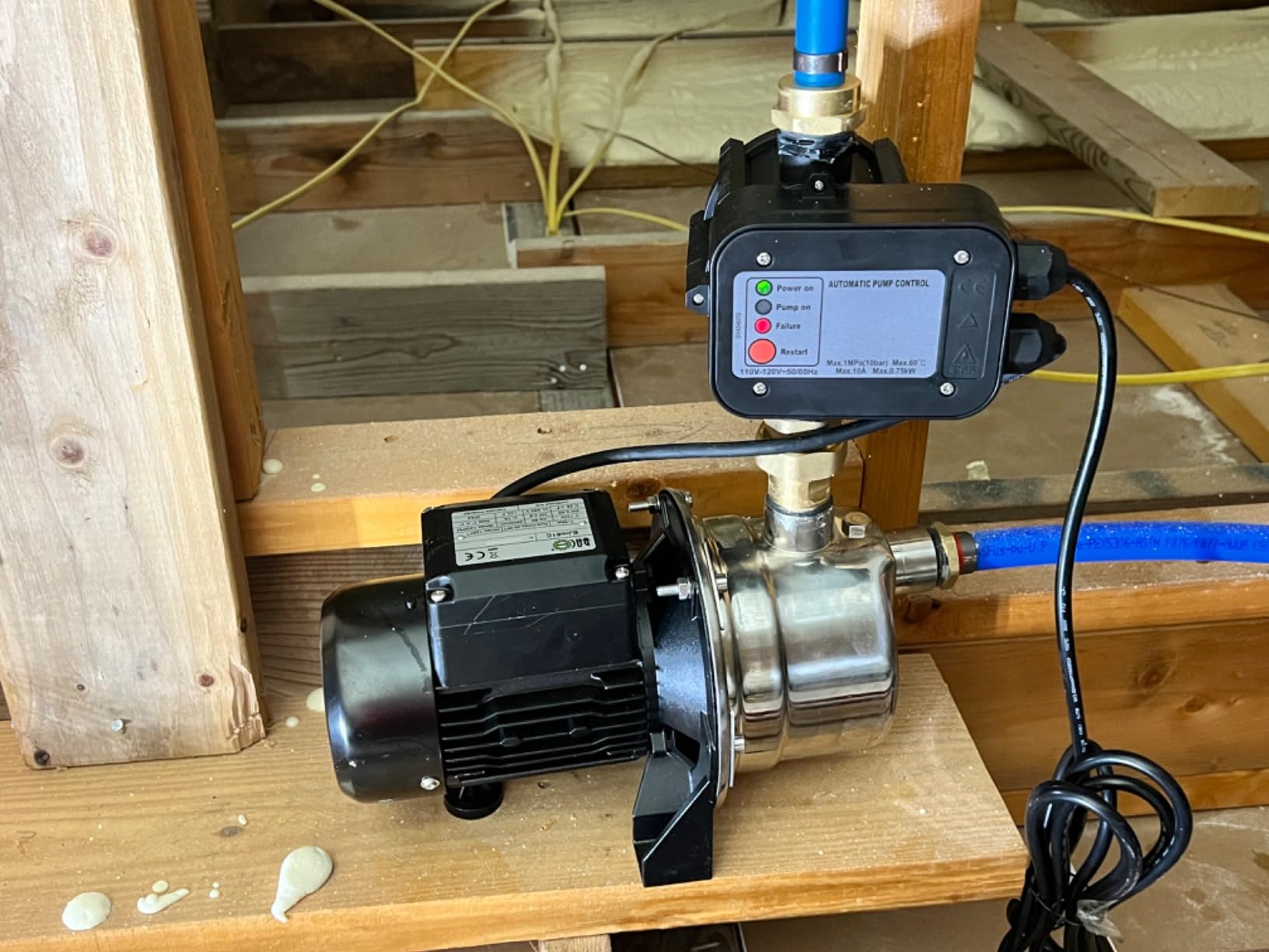 Auto ON/OFF Stainless Steel Water Pressure Booster Pump with Smart Controller for Tankless Water Supply Pressurization customer photo 1