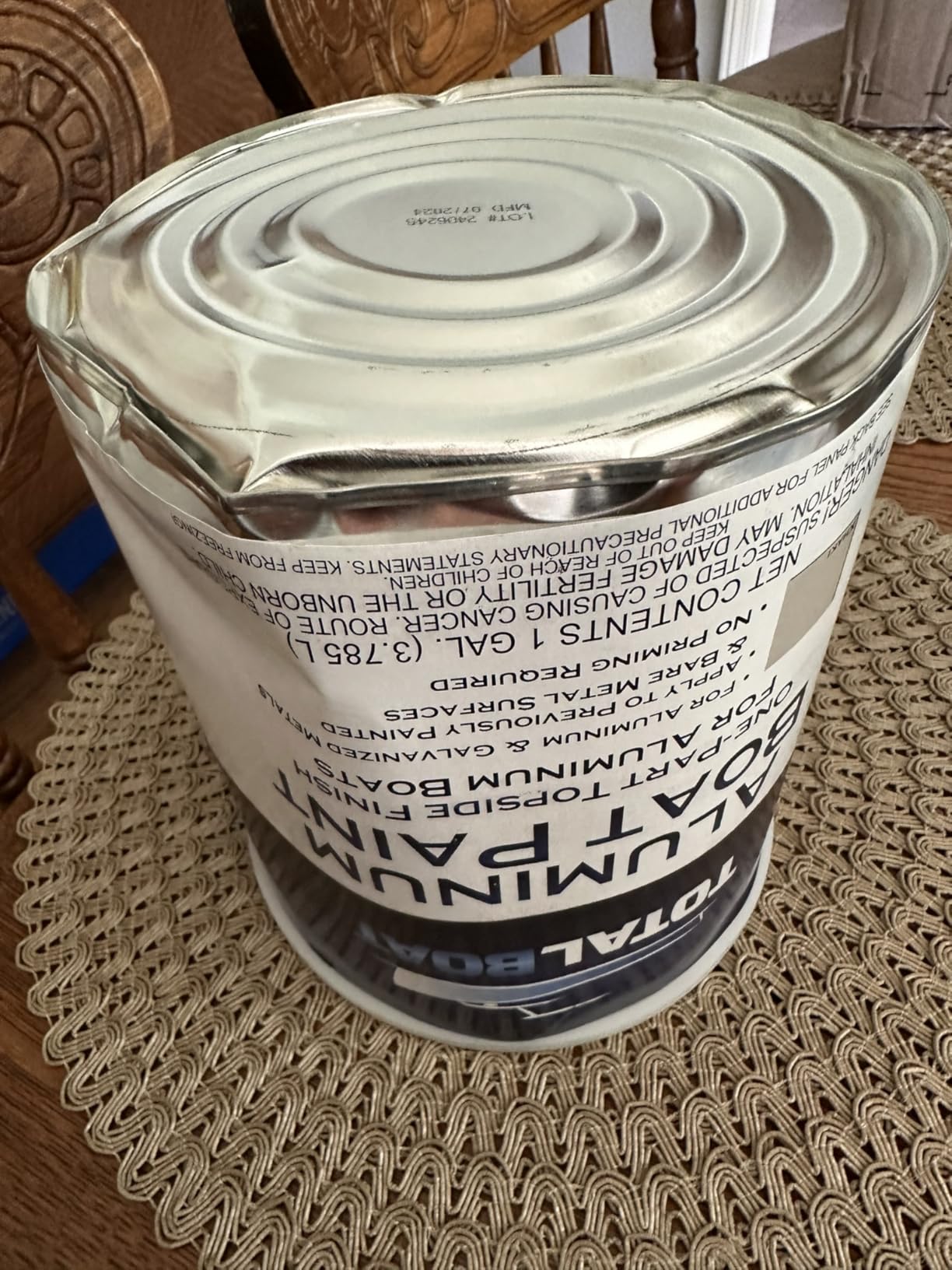 TotalBoat Aluminum Boat Marine Topside Paint - Light Gray Quart | Durable Marine-Grade Paint for Aluminum & Galvanized Steel; Canoes, Pontoons, Jon Boats, Trailers & More; No Primer Needed customer photo 1