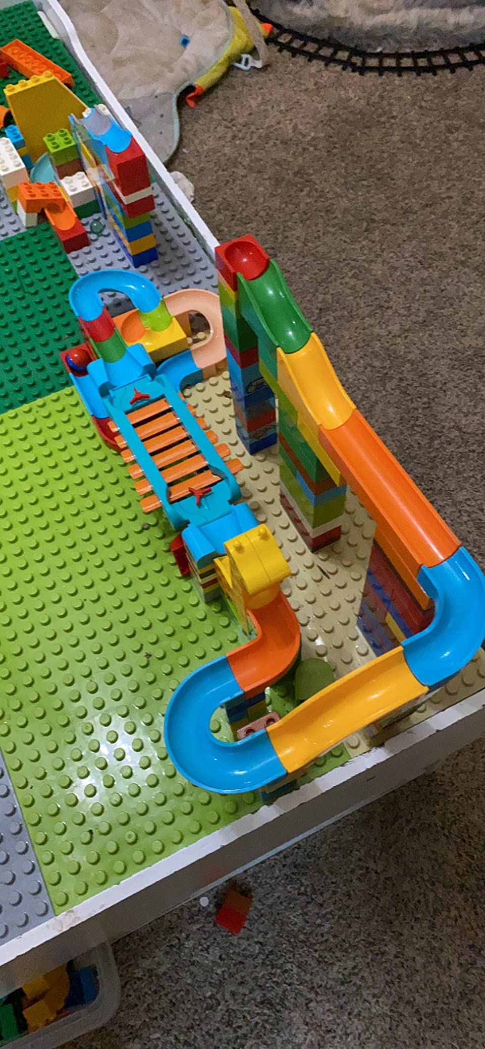COUOMOXA Marble Run Blocks Building Set: 110-Piece STEM Toy for Kids 3-8 | Compatible with Classic Bricks - Educational Blocks for Home Classroom customer photo 1