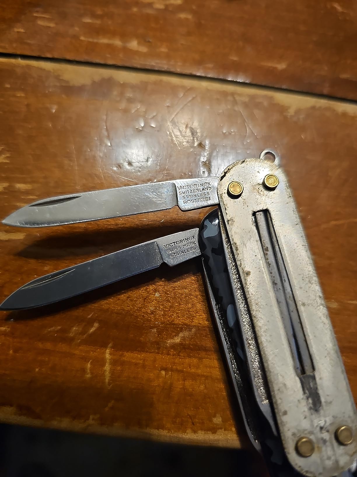 Classic SD Swiss Army Knife, 7 Functions, Navy Camouflage | stainless steel multi-tool, Swiss-made, 7 functions, compact EDC, keychain carry, camping, travel customer photo 2