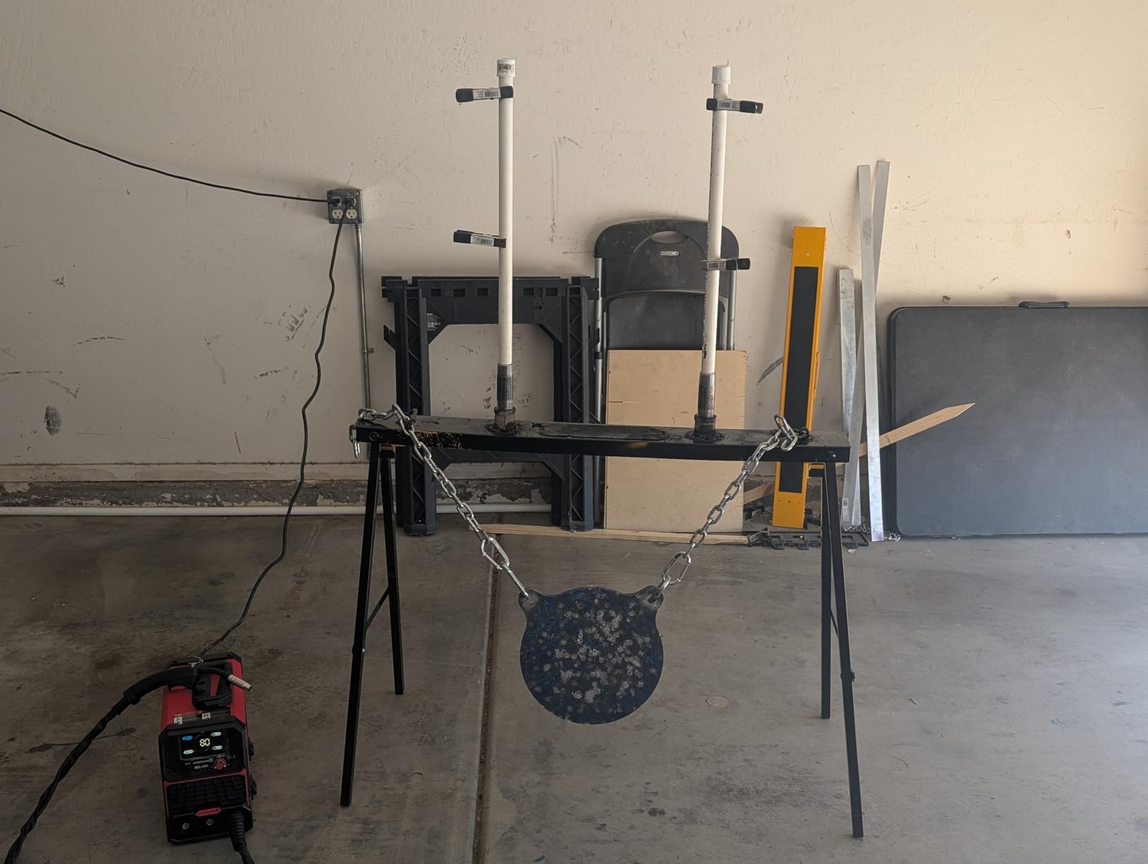 Forup Portable Folding Sawhorse, Heavy Duty Twin Pack, 275 lb Weight Capacity Each 2 Pack (Yellow) customer photo 2