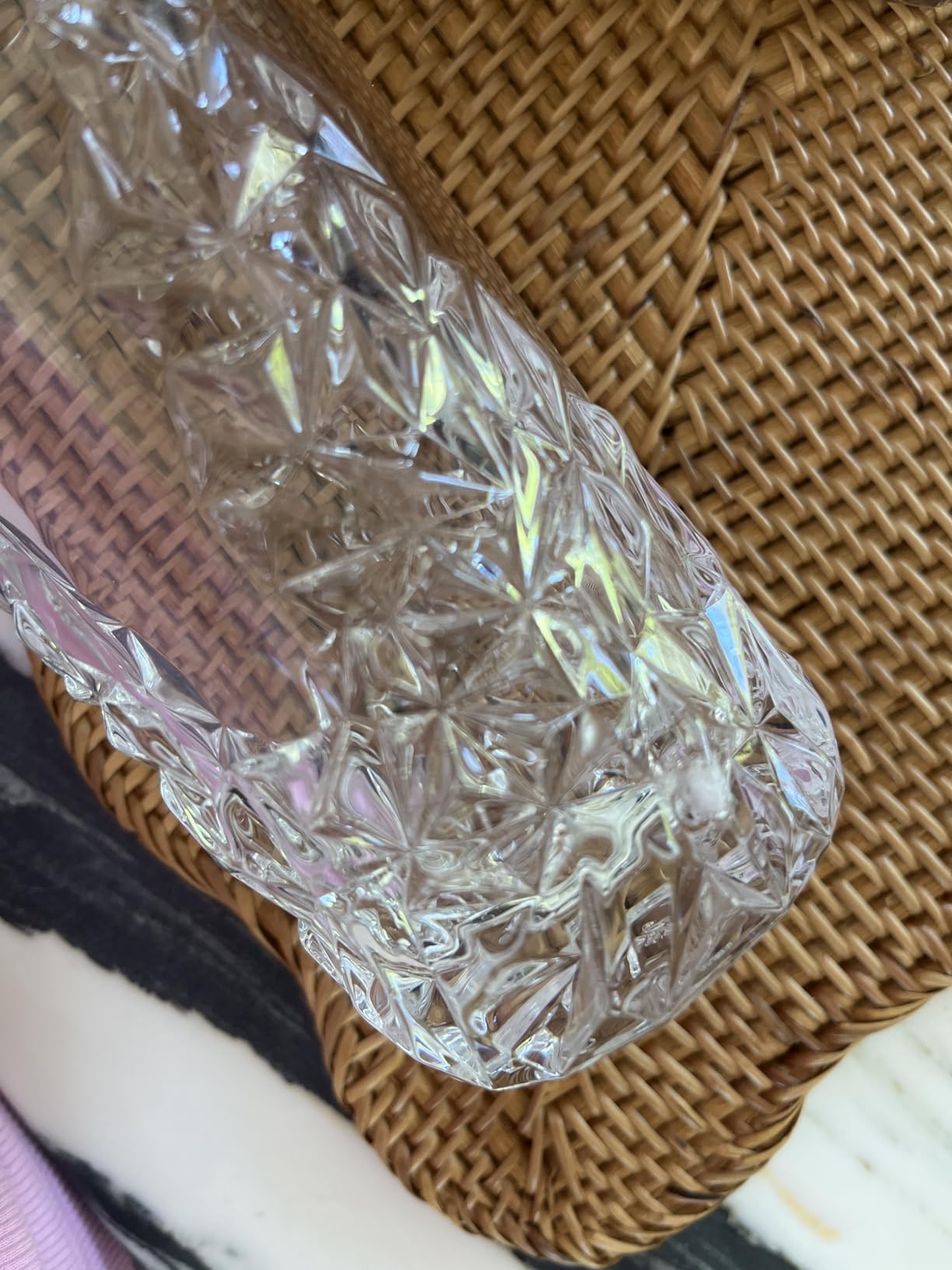 Nachtmann Sculpture Whisky Tumblers - Set of 4 Lead-Free 11.5 oz Crystal Drinking Glasses, Geometric Rock-Inspired Design, Refined Machine-Made Barware for Bourbon, Scotch, Cocktails, Home Bars customer photo 2