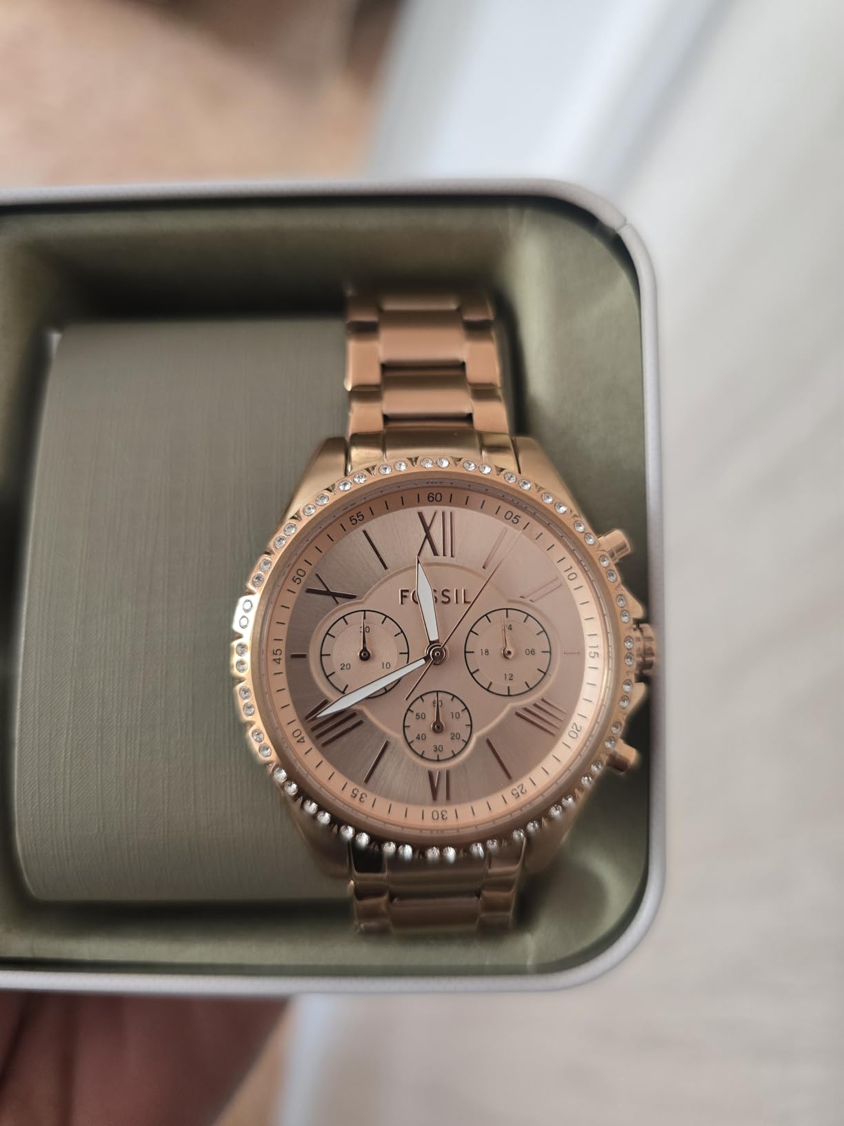 Fossil Women's Modern Courier Stainless Steel Chronograph Dress Quartz Watch customer photo 1