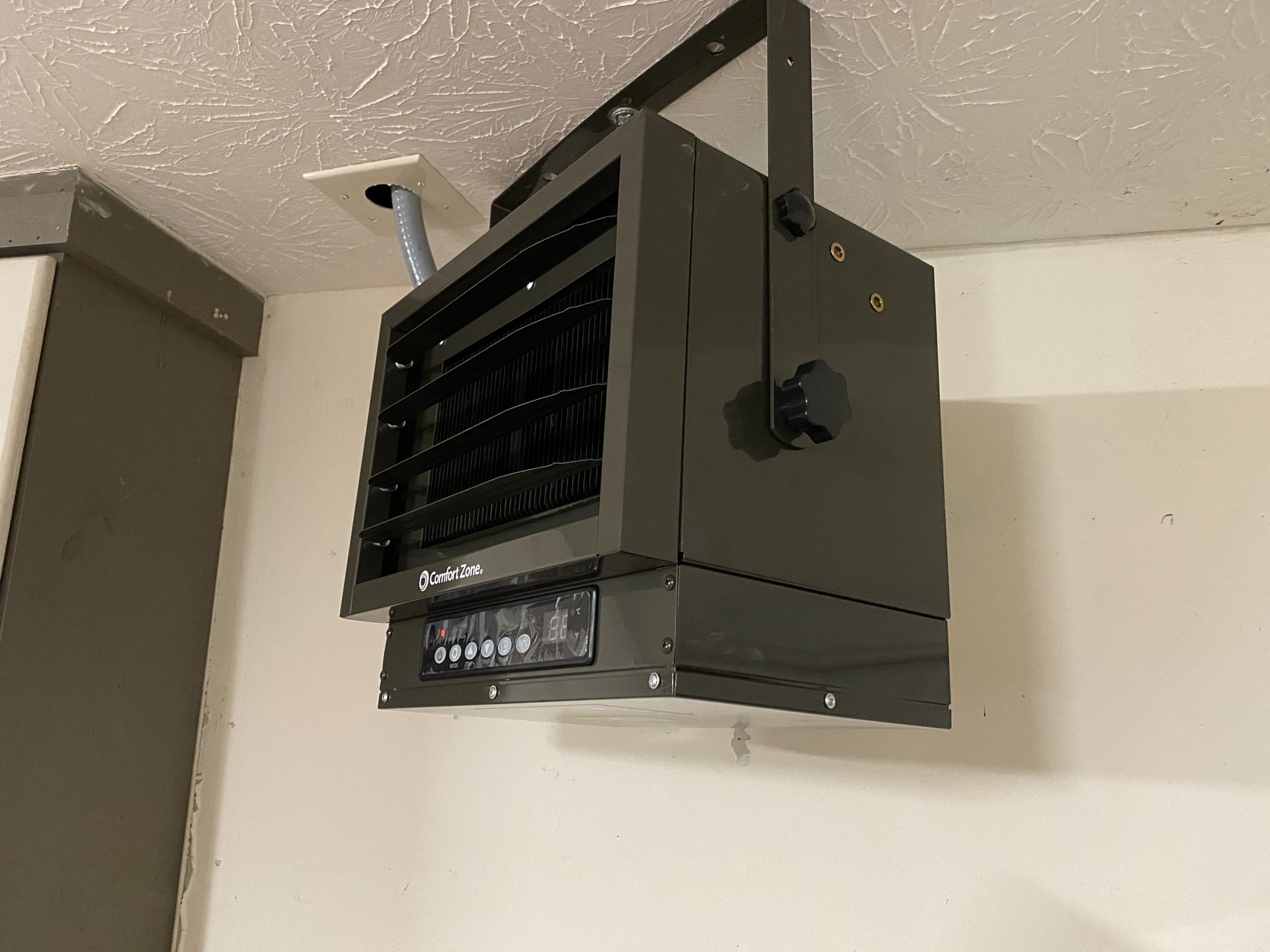 Comfort Zone Hard-Wired Ceiling Mount Garage Space Heater with Remote, 7,500 Watt, 240 Volt, Fan-Forced, Overheat Protection, Digital Thermostat, 12-Hour Timer (CZ230ER) customer photo 1