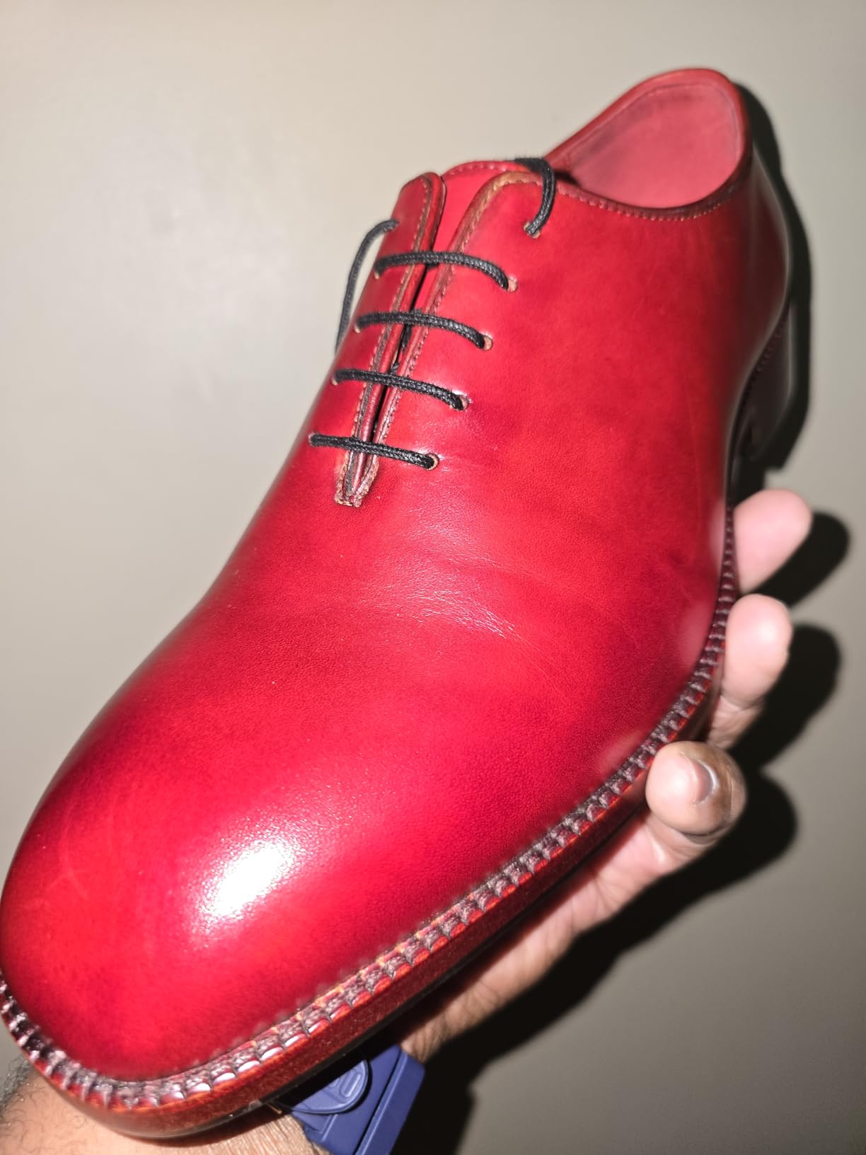 Lethato Handcrafted Wholecut Oxford Men's Genuine Leather Lace Up Dress Shoes customer photo 1