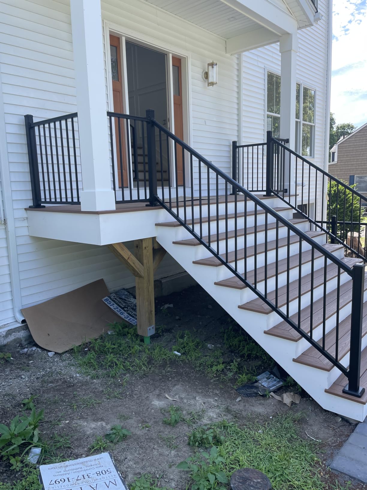 Weatherables 36 in. H x 6 ft. W Stanford Deck Railing Kit - Aluminum Porch & Balcony Railing Kit with Black Powder-Coated Finish, Adjustable Outdoor Hand Rail System customer photo 1