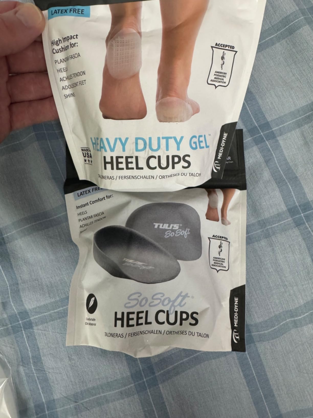 Tuli's So Soft Heel Cups for Plantar Fasciitis & Heel Pain, 1 Pair, Regular | Heavy Duty Gel Heel Cups, Cushioned Relief for Sever's Disease & Plantar Fasciitis customer photo 2