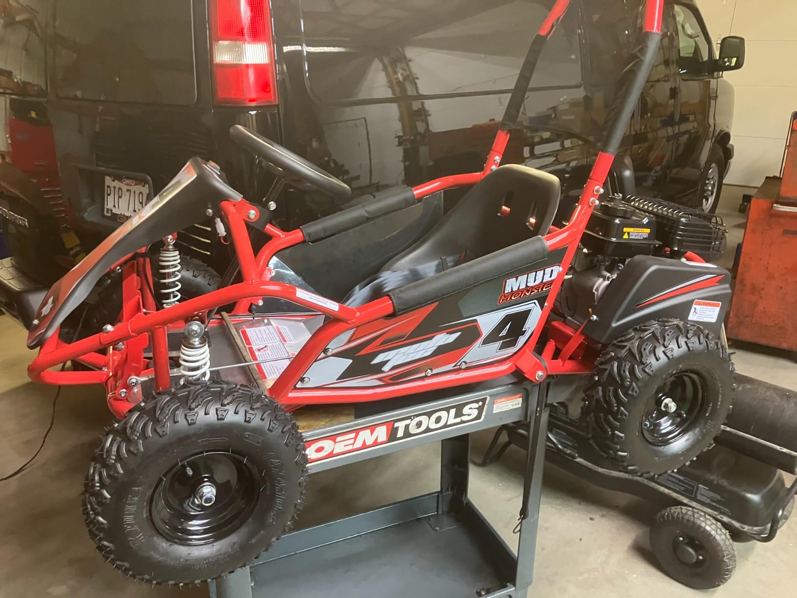 MotoTec Mud 98cc Go Kart Full Suspension Blue customer photo 1