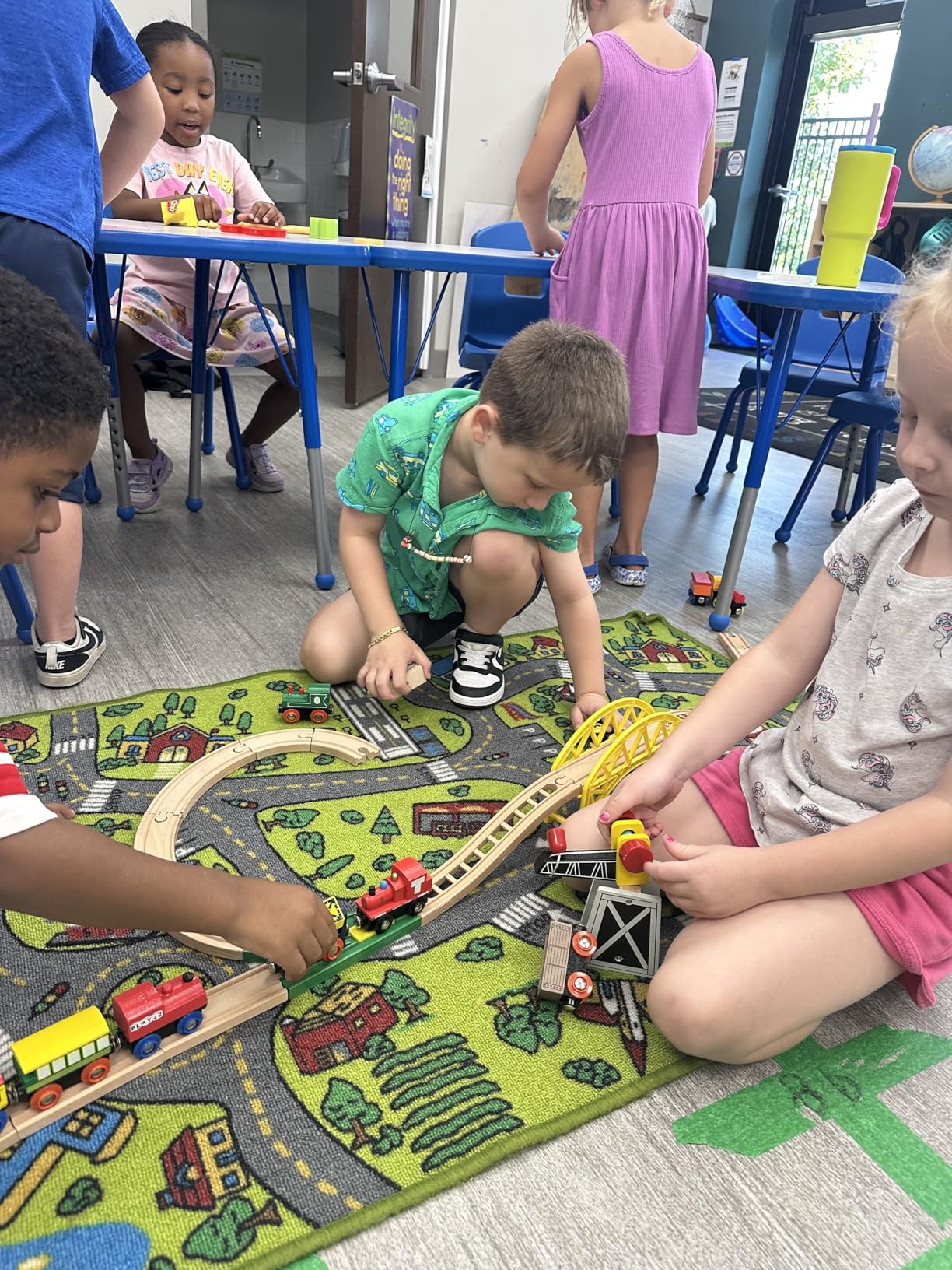 TOY Life Wooden Train Set with Crane - 60-Pc Track - Magnetic Snap-Together, Fits Thomas Brio Chuggington customer photo 1