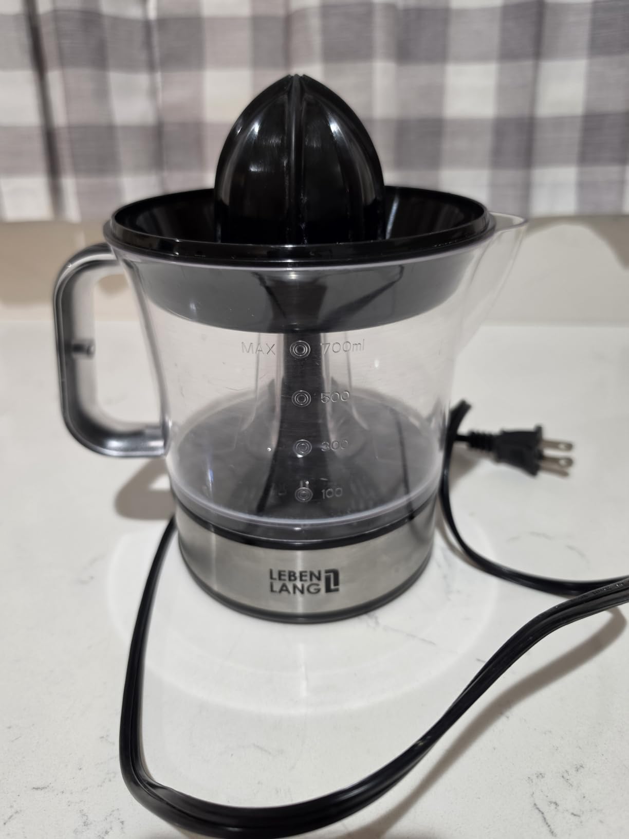 LEBENLANG Orange Juicer Electric - 2 cones & BPA-free | High juice yield & Large Volume | 24oz Lemon Juicer Squeezer | Electric Citrus Juicer Orange Juice Press Juicers Exprimidor De Naranjas Limones customer photo 2