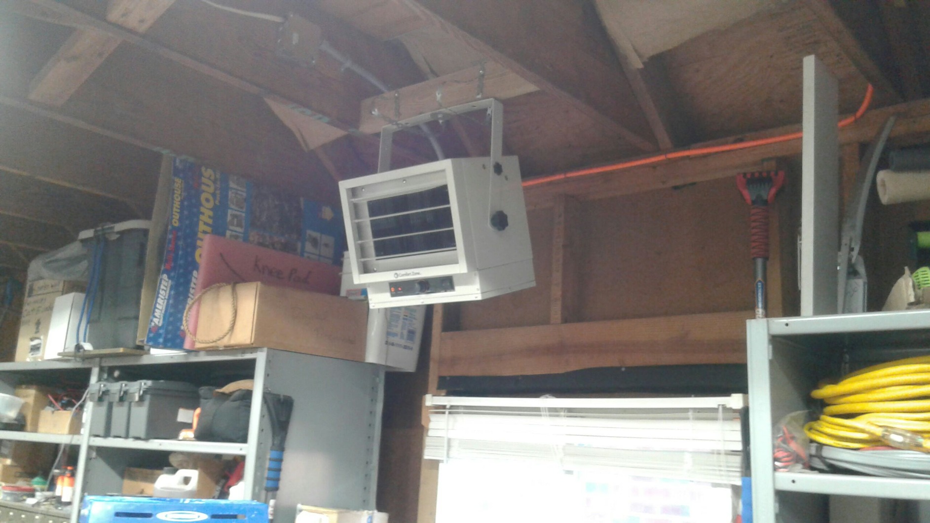 Comfort Zone Hard-Wired Ceiling Mount Garage Electric Space Heater, Fan-Forced, 5,000 watt, 240 volt, Overheat Protection, Thermal Cut-Out Switch, Ideal for Workshop & Garage, ETL Compliant, CZ220BK customer photo 2