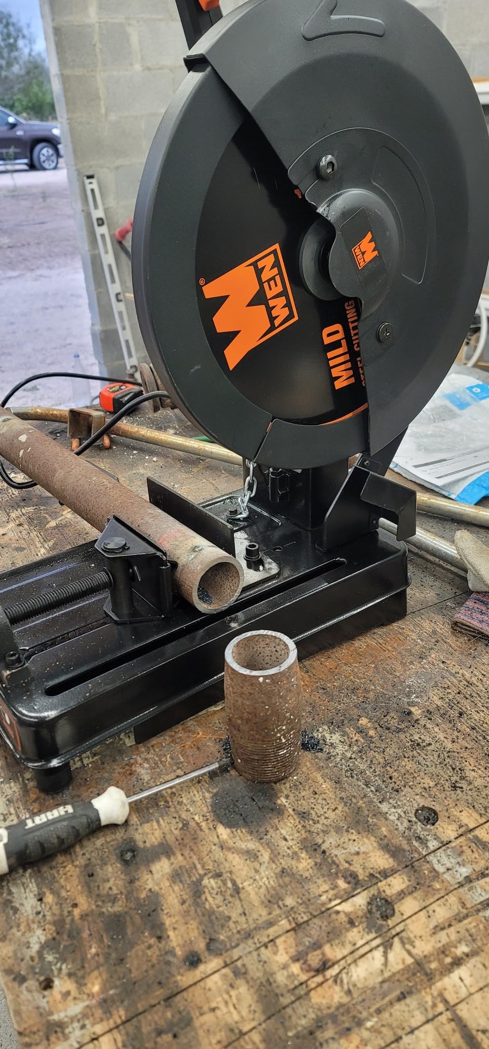 WEN CM1446 15-Amp 14-Inch Multi-Material Cut-Off Chop Saw with Carbide-Tipped Metal-Cutting Saw Blade customer photo 2