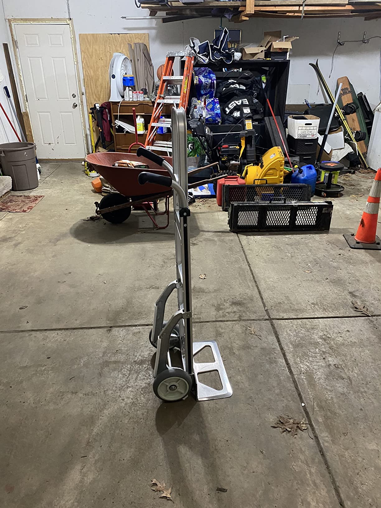 Dual Handle Stair Climbing Hand Truck, 500 lb Capacity Aluminum Dolly, 8
